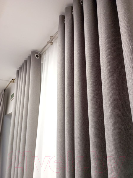 Изображение товара Комплект штор Модный текстиль 03L / 112MT6670M28 (260x210, 2шт, средне серый)