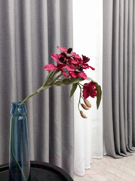 Изображение товара Комплект штор Модный текстиль 01L / 112MT6670M28 (260x210, 2шт,  средне серый)