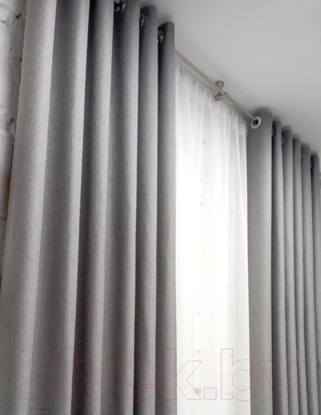 Изображение товара Комплект штор Модный текстиль 01L / 112MT6670M28 (260x210, 2шт,  средне серый)