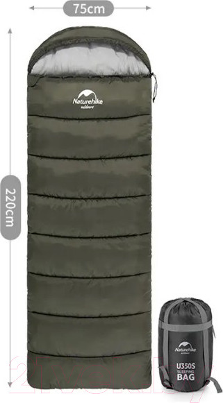 Изображение товара Спальный мешок Naturehike U150 NH20MSD07 / 6927595764398 (зеленый)