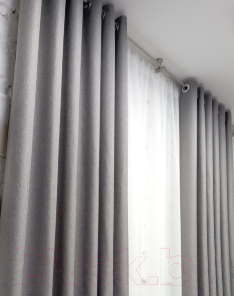 Изображение товара Комплект штор Модный текстиль 06L / 112MT6670M28 (260x210, 2шт, средне серый)