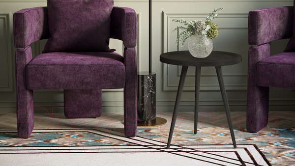 Изображение товара Журнальный столик Калифорния мебель Батл (черный лофт/черный)