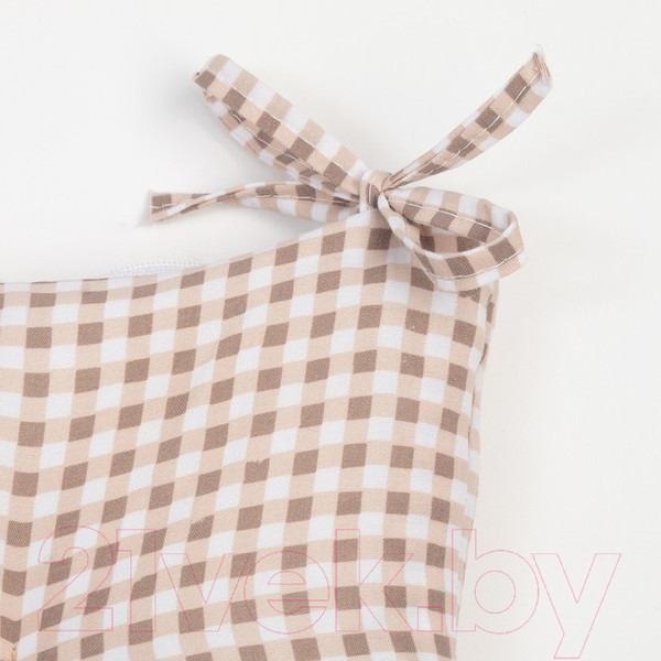 Изображение товара Подушка на стул Этель Клеточка / 7810957 (40x40, бежевый)