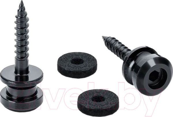 Изображение товара Крепление для гитарного ремня Schaller 24030400 (2шт, черный хром)