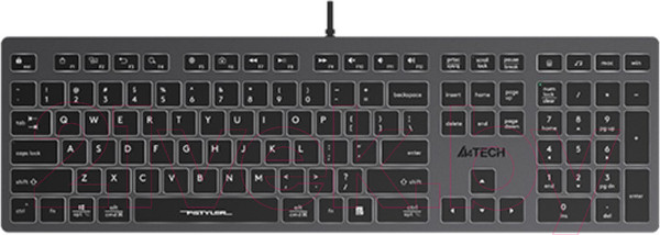 Изображение товара Клавиатура A4Tech Fstyler FX60H (темно-серый, белая подсветка)