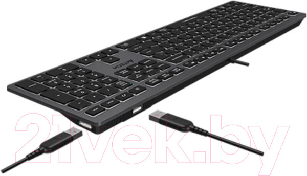 Изображение товара Клавиатура A4Tech Fstyler FX60H (темно-серый, белая подсветка)