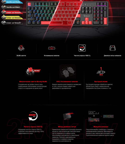 Изображение товара Клавиатура A4Tech Bloody S510N (белый)