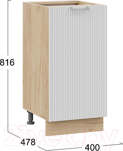 Изображение товара Шкаф-стол кухонный ТриЯ Кимберли 1Н4 (дуб крафт золотой/сноу)