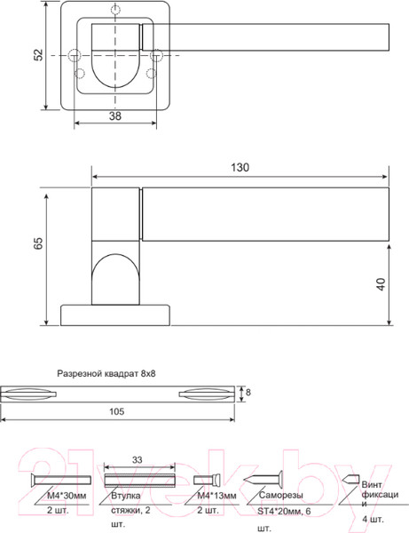 Изображение товара Ручка дверная Code Deco H-22092-A-GRF