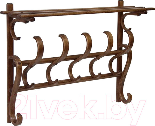 Изображение товара Вешалка для одежды Мебелик В 7Н (средне-коричневый)