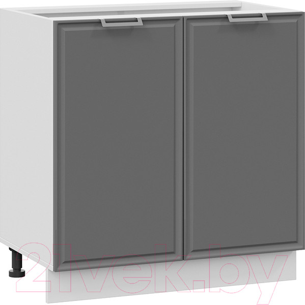 Изображение товара Шкаф-стол кухонный ТриЯ Белладжио 1Н8 (белый/софт графит)