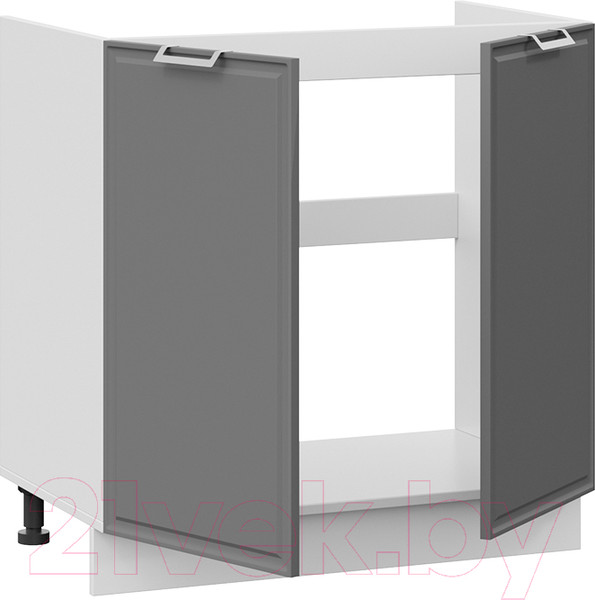 Изображение товара Шкаф под мойку ТриЯ Белладжио 1Н8М (белый/софт графит)
