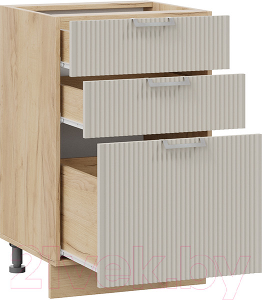 Изображение товара Шкаф-стол кухонный ТриЯ Кимберли 1Н5Я3 (дуб крафт золотой/крем)