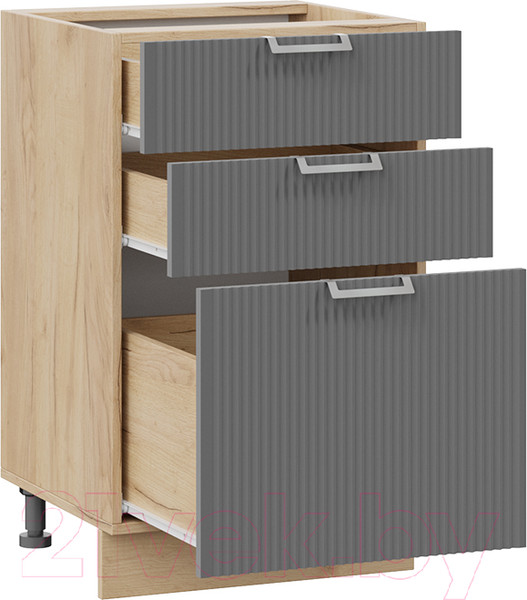 Изображение товара Шкаф-стол кухонный ТриЯ Кимберли 1Н5Я3 (дуб крафт золотой/титан)