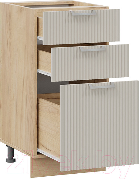 Изображение товара Шкаф-стол кухонный ТриЯ Кимберли 1Н4Я3 (дуб крафт золотой/крем)