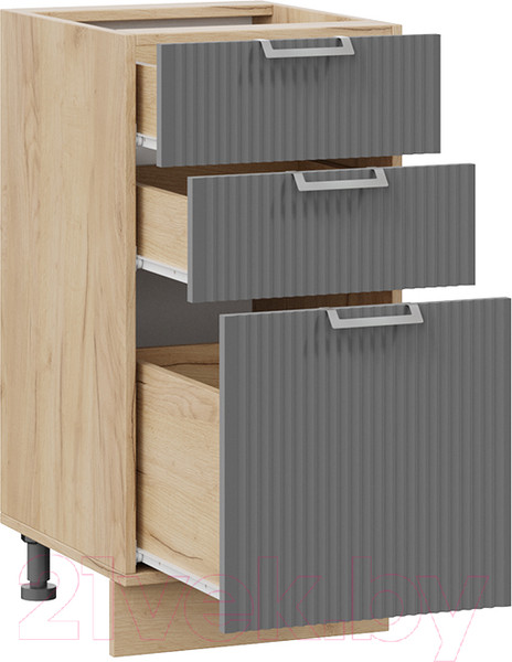 Изображение товара Шкаф-стол кухонный ТриЯ Кимберли 1Н4Я3 (дуб крафт золотой/титан)