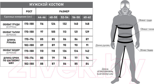 Изображение товара Костюм для охоты и рыбалки Элементаль Ifrit-DemiLich-4 исландия / 447664 (р-р 60-62/182-188, хаки)