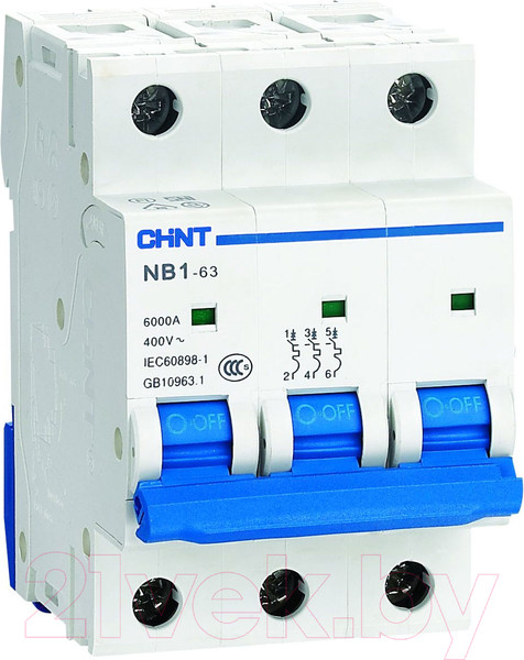 Изображение товара Выключатель автоматический Chint NB1-63 3P 32A 6кА (C) / 179705
