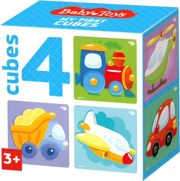 Изображение товара Развивающий игровой набор Baby Toys Кубики Транспорт / 03542