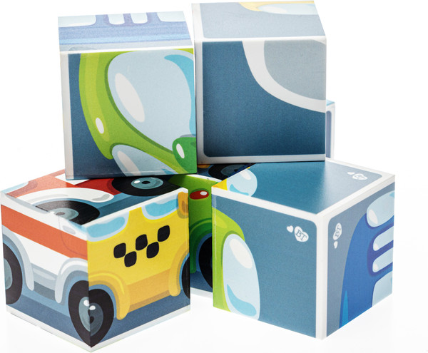 Изображение товара Развивающий игровой набор Baby Toys Кубики Городской транспорт / 03547