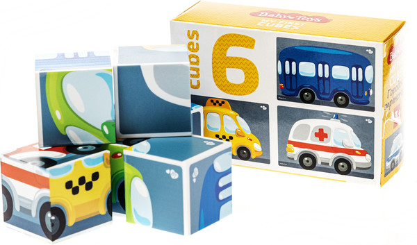 Изображение товара Развивающий игровой набор Baby Toys Кубики Городской транспорт / 03547