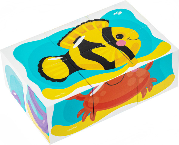 Изображение товара Развивающий игровой набор Baby Toys Кубики Обитатели моря / 03532