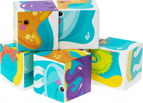 Изображение товара Развивающий игровой набор Baby Toys Кубики Обитатели моря / 03532