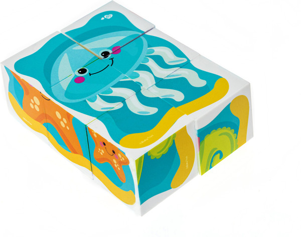 Изображение товара Развивающий игровой набор Baby Toys Кубики Обитатели моря / 03532