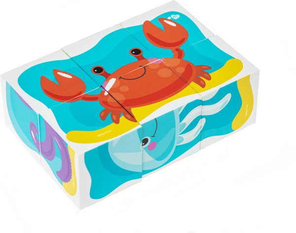 Изображение товара Развивающий игровой набор Baby Toys Кубики Обитатели моря / 03532