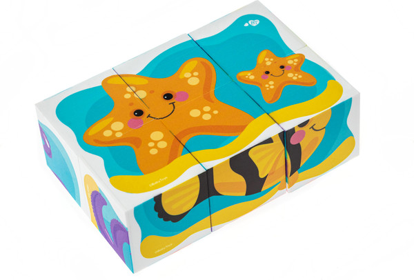 Изображение товара Развивающий игровой набор Baby Toys Кубики Обитатели моря / 03532