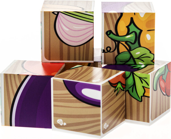 Изображение товара Развивающий игровой набор Baby Toys Кубики Овощи / 03545