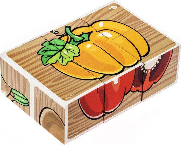 Изображение товара Развивающий игровой набор Baby Toys Кубики Овощи / 03545