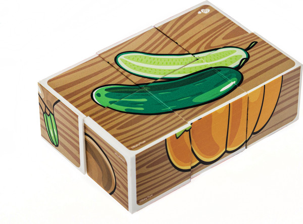 Изображение товара Развивающий игровой набор Baby Toys Кубики Овощи / 03545