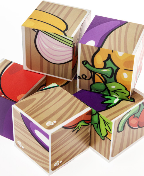 Изображение товара Развивающий игровой набор Baby Toys Кубики Овощи / 03545