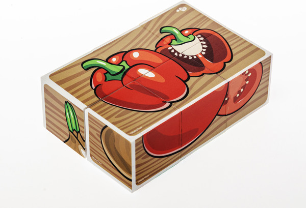 Изображение товара Развивающий игровой набор Baby Toys Кубики Овощи / 03545