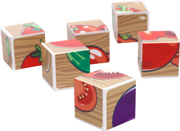 Изображение товара Развивающий игровой набор Baby Toys Кубики Овощи / 03545