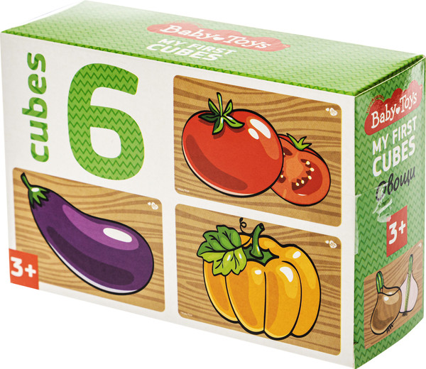 Изображение товара Развивающий игровой набор Baby Toys Кубики Овощи / 03545