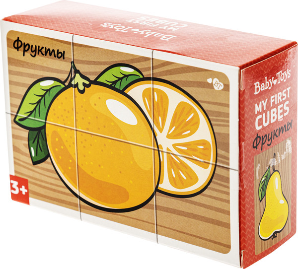 Изображение товара Развивающий игровой набор Baby Toys Кубики Фрукты / 03546