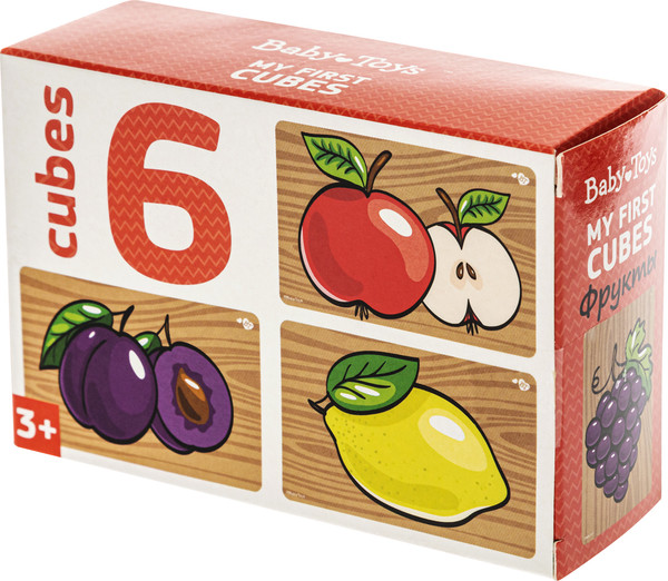 Изображение товара Развивающий игровой набор Baby Toys Кубики Фрукты / 03546