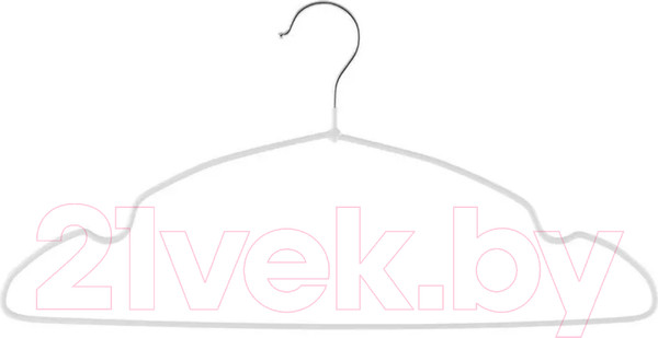 Изображение товара Набор металлических вешалок-плечиков Рыжий кот 311380 (5шт, белый)