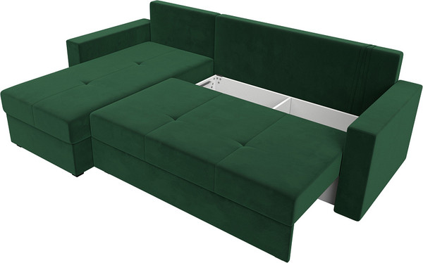 Изображение товара Диван угловой Лига Диванов Верона лайт левый (велюр зеленый)