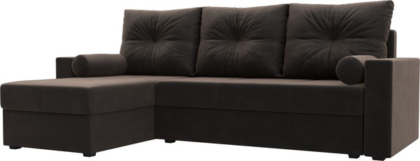 Изображение товара Диван угловой Лига Диванов Верона лайт левый (велюр коричневый)