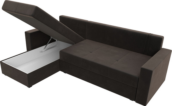 Изображение товара Диван угловой Лига Диванов Верона лайт левый (велюр коричневый)