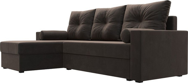 Изображение товара Диван угловой Лига Диванов Верона лайт левый (велюр коричневый)