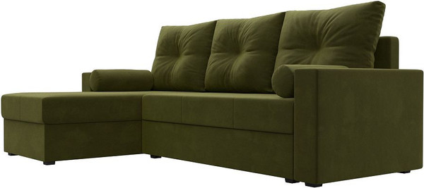 Изображение товара Диван угловой Лига Диванов Верона лайт левый (микровельвет зеленый)