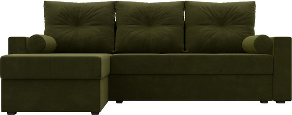 Изображение товара Диван угловой Лига Диванов Верона лайт левый (микровельвет зеленый)