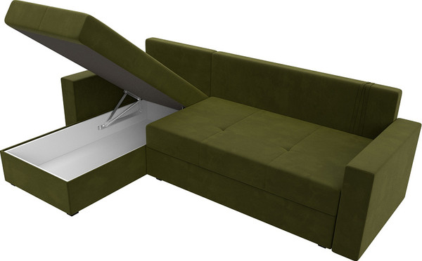 Изображение товара Диван угловой Лига Диванов Верона лайт левый (микровельвет зеленый)
