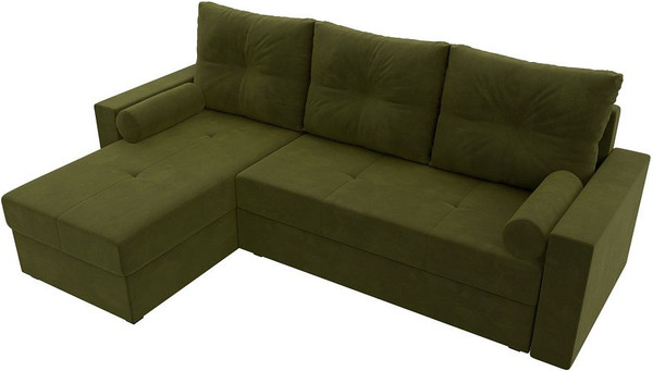 Изображение товара Диван угловой Лига Диванов Верона лайт левый (микровельвет зеленый)