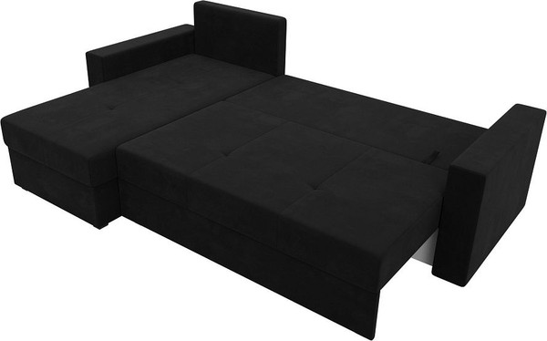 Изображение товара Диван угловой Лига Диванов Верона лайт левый (микровельвет черный)