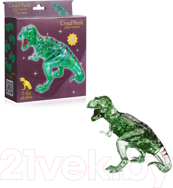 Изображение товара 3D-пазл Crystal Puzzle Динозавр T-Rex / 90372 (зеленый)